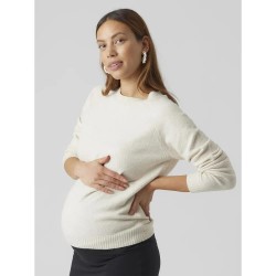 блуза,дамски,пуловери,дамски,плетени,дрехи,vero,moda,doffy,maternity,sweater,birch,melange,(beige)