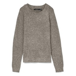 блуза,дамски,пуловери,дамски,плетени,дрехи,vero,moda,doffy,sweater,grey,(moon,rock,melange)