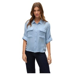 дамски,блузи,дамски,ризи,vero,moda,fabiana,3,4,sleeve,shirt,blue,(dusty,blue)