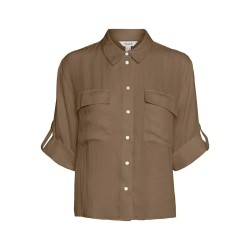 дамски,блузи,дамски,ризи,vero,moda,fabiana,3,4,sleeve,shirt,otter,(brown)