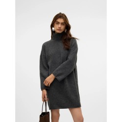 рокля,дамски,поли,и,рокли,vero,moda,gemma,long,sleeve,dress,grey,(dark,grey,melange)