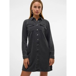 рокля,дамски,поли,и,рокли,vero,moda,jennie,long,sleeve,short,dress,black,denim,(black)