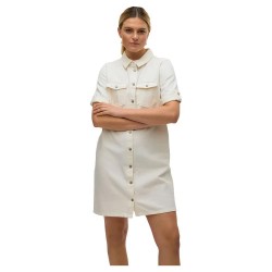 рокля,дамски,поли,и,рокли,vero,moda,jennie,short,sleeve,short,dress,beige,white,(cloud,dancer)