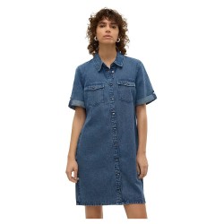 рокля,дамски,поли,и,рокли,vero,moda,jennie,short,sleeve,short,dress,medium,blue,denim,(blue)