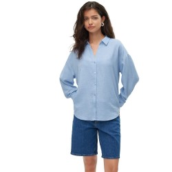 риза,с,дълъг,ръкав,дамски,блузи,дамски,ризи,vero,moda,melaney,queeny,long,sleeve,shirt,blue,(chambray,blue,melange)