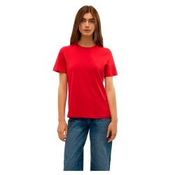 тениска,дамски,тениски,vero,moda,paulina,short,sleeve,t,shirt,salsa,(red)