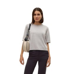 блуза,дамски,пуловери,дамски,плетени,дрехи,vero,moda,silje,2,4,oversize,short,sleeve,sweater,light,grey,melange,(grey)