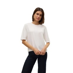 блуза,дамски,пуловери,дамски,плетени,дрехи,vero,moda,silje,2,4,oversize,short,sleeve,sweater,snow,white,(white)