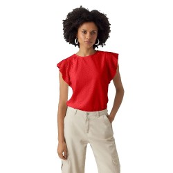 тениска,дамски,тениски,vero,moda,tassa,short,sleeve,t,shirt,red,(fiery,red)