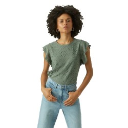 тениска,дамски,тениски,vero,moda,tassa,short,sleeve,t,shirt,green,(laurel,wreath)