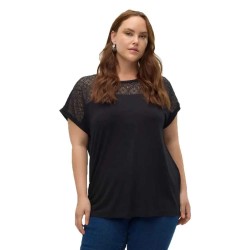 тениска,дамски,тениски,vero,moda,curve,canne,short,sleeve,t,shirt,black,(black)