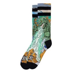 чорапи,дамски,чорапи,american,socks,kaiju,king,socks,multicolor,(green,blue)