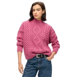 блуза,дамски,пуловери,дамски,плетени,дрехи,superdry,aran,cable,sweater,pink