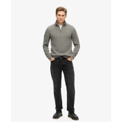 блуза,мъжки,пуловери,superdry,classics,henley,sweater,grey,(grey,marl)