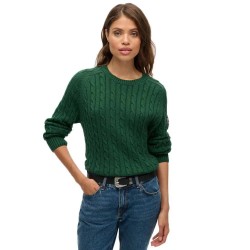 блуза,дамски,пуловери,дамски,плетени,дрехи,superdry,slouchy,cable,sweater,green,(dark,green)