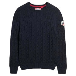 блуза,дамски,пуловери,дамски,плетени,дрехи,superdry,slouchy,cable,sweater,blue