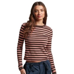 тениска,дамски,тениски,superdry,w6011743a,long,sleeve,t,shirt,brown,(dark,chocolate,brown,stripe)