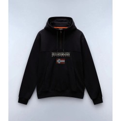 Суичър Napapijri Burgee 2.0 hoodie - Black (Black) суичър,мъжки,пуловери,napapijri,burgee,2.0,hoodie,black,(black)
