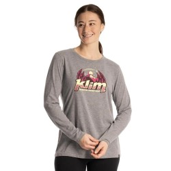 тениска,дамски,тениски,klim,estelle,long,sleeve,t,shirt,heathered,gray,fuchsia,red,(grey)