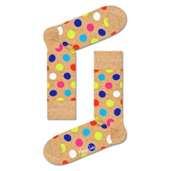 чорапи,мъжки,чорапи,happy,socks,big,dot,socks,brown,(beige,dots)