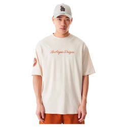 тениска,мъжки,тениски,new,era,mlb,tartan,oversized,la,dodgers,short,sleeve,t,shirt,beige