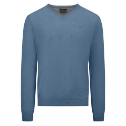 блуза,мъжки,пуловери,fynch,hatton,1414801,v,neck,sweater,blue