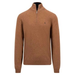 блуза,мъжки,пуловери,fynch,hatton,1414802,half,zip,sweater,hazel,(brown)