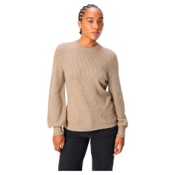блуза,дамски,пуловери,дамски,плетени,дрехи,object,ditte,re,sweater,desert,taupe,detail,melange,(beige)