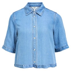 риза,с,къс,ръкав,дамски,блузи,дамски,ризи,object,frame,short,sleeve,shirt,blue,(light,blue,denim)