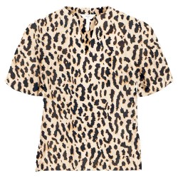 дамски,блузи,дамски,ризи,object,karina,short,sleeve,blouse,beige,(sandshell,aop,leopard)
