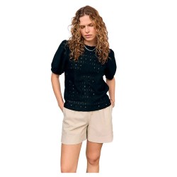 дамски,блузи,дамски,ризи,object,laila,short,sleeve,blouse,black,(black)