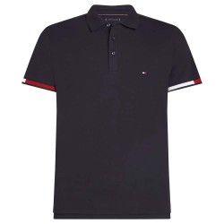 мъжки,блузи,с,яка,tommy,hilfiger,flag,cuff,short,sleeve,polo,desert,sky,(black)