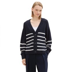 жилетка,дамски,пуловери,дамски,плетени,дрехи,tom,tailor,v,neck,cardigan,black,(placed,navy,white,stripe)