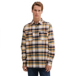 карирана,риза,мъжки,ризи,tom,tailor,comfort,checked,long,sleeve,shirt,navy,multi,check,(multicolor)