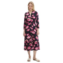 рокля,дамски,поли,и,рокли,tom,tailor,feminine,details,3,4,sleeve,long,dress,blue