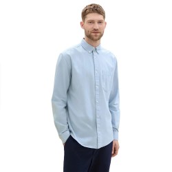 риза,с,дълъг,ръкав,мъжки,ризи,tom,tailor,oxford,long,sleeve,shirt,blue