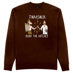 блуза,мъжки,пуловери,thrasher,b.t.h,sweatshirt,brown,(dark,chocolate)