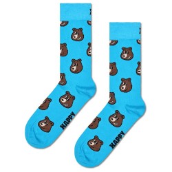 чорапи,мъжки,чорапи,happy,socks,bear,crew,socks,blue,(turquoise)