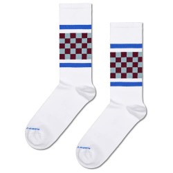 чорапи,мъжки,чорапи,happy,socks,checked,stripe,sneaker,crew,socks,white