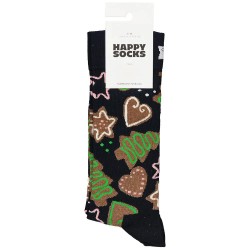 чорапи,мъжки,чорапи,happy,socks,gingerbread,cookies,crew,socks,black,(navy)