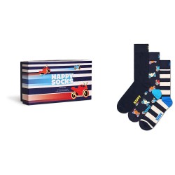чорапи,мъжки,чорапи,happy,socks,navy,gift,set,crew,socks,3,pairs,navy,(blue)