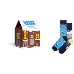 чорапи,мъжки,чорапи,happy,socks,skiing,chalet,gift,set,crew,socks,2,pairs,blue,(brown)