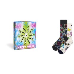 чорапи,мъжки,чорапи,happy,socks,spinning,wheel,gift,set,crew,socks,2,pairs,white,black,(white)
