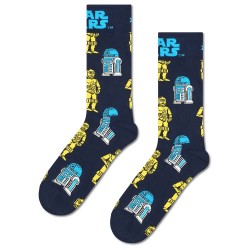чорапи,мъжки,чорапи,happy,socks,star,wars,r2d2,&,c3po,socks,blue,(multicolor)