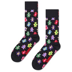 чорапи,мъжки,чорапи,happy,socks,teddy,bear,crew,socks,black