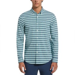 риза,с,дълъг,ръкав,мъжки,ризи,original,penguin,eco,chambray,stretch,plaid,long,sleeve,shirt,blue,haze,(green,blue)