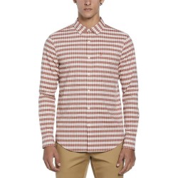 риза,с,дълъг,ръкав,мъжки,ризи,original,penguin,eco,chambray,stretch,plaid,long,sleeve,shirt,red