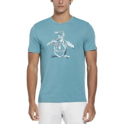 тениска,мъжки,тениски,original,penguin,hd,floral,pete,graphic,short,sleeve,t,shirt,blue,(teal)