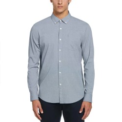 риза,с,дълъг,ръкав,мъжки,ризи,original,penguin,solid,non,solid,crinkle,long,sleeve,shirt,blue