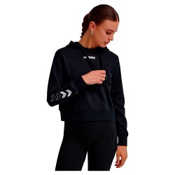 суичър,дамски,блузи,hummel,elemental,cropped,hoodie,black